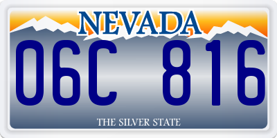 NV license plate 06C816