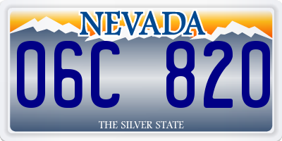 NV license plate 06C820