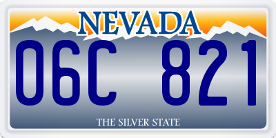 NV license plate 06C821