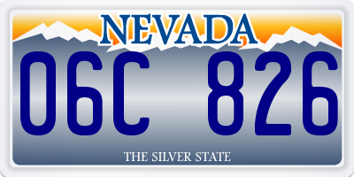 NV license plate 06C826