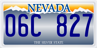 NV license plate 06C827