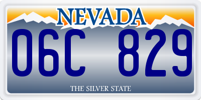 NV license plate 06C829