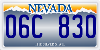 NV license plate 06C830