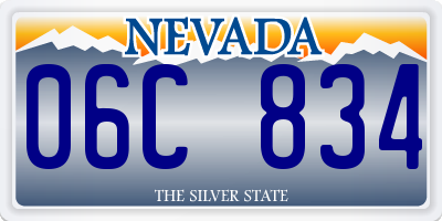 NV license plate 06C834