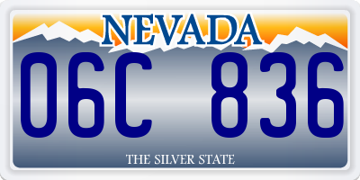 NV license plate 06C836