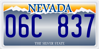 NV license plate 06C837