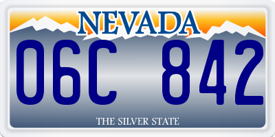 NV license plate 06C842