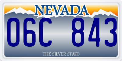 NV license plate 06C843