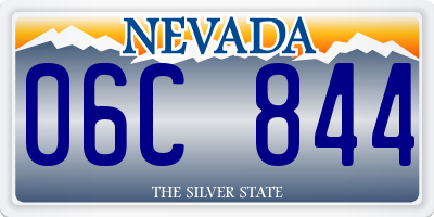 NV license plate 06C844