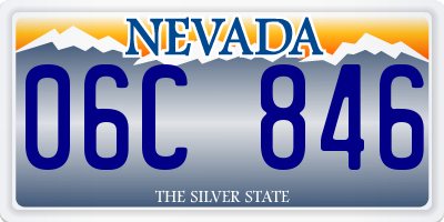 NV license plate 06C846