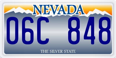 NV license plate 06C848