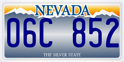 NV license plate 06C852