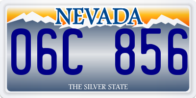 NV license plate 06C856