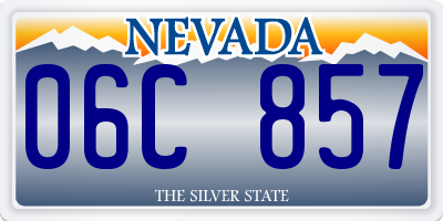 NV license plate 06C857