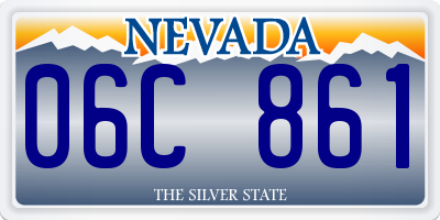 NV license plate 06C861