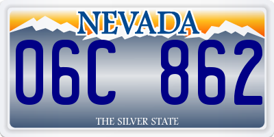NV license plate 06C862