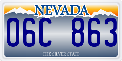 NV license plate 06C863