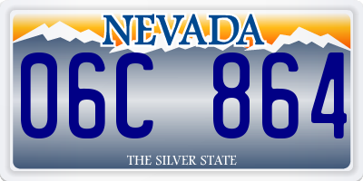 NV license plate 06C864