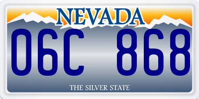 NV license plate 06C868