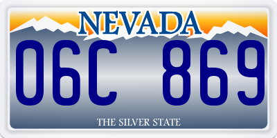NV license plate 06C869