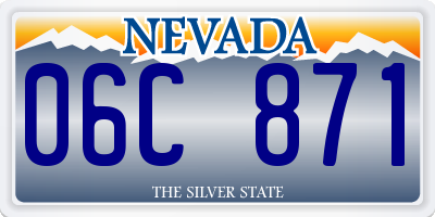 NV license plate 06C871