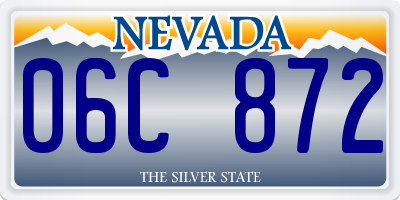 NV license plate 06C872