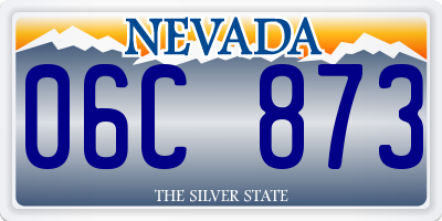 NV license plate 06C873