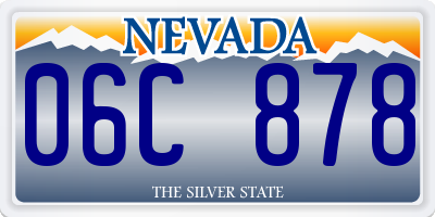 NV license plate 06C878
