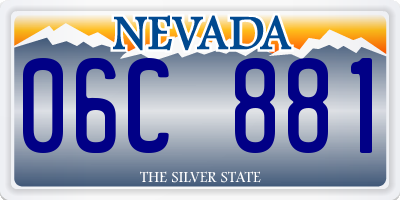 NV license plate 06C881