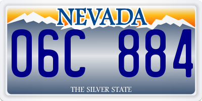 NV license plate 06C884