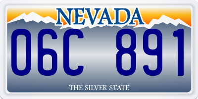 NV license plate 06C891