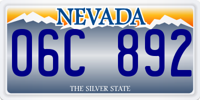 NV license plate 06C892