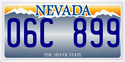 NV license plate 06C899