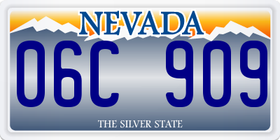 NV license plate 06C909