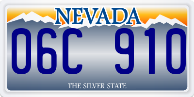 NV license plate 06C910