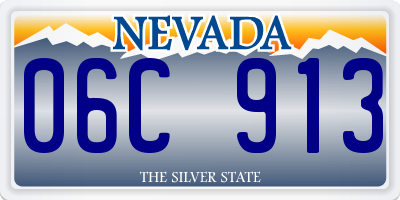 NV license plate 06C913