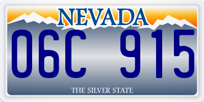 NV license plate 06C915