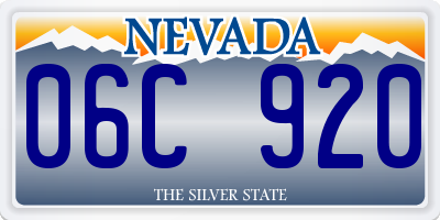 NV license plate 06C920