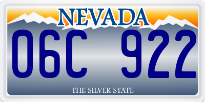 NV license plate 06C922