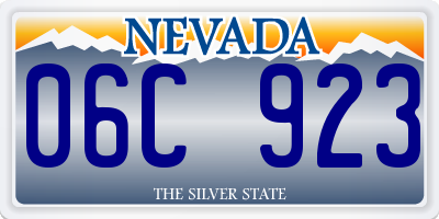 NV license plate 06C923