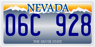 NV license plate 06C928