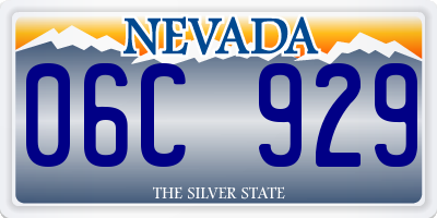NV license plate 06C929