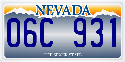 NV license plate 06C931