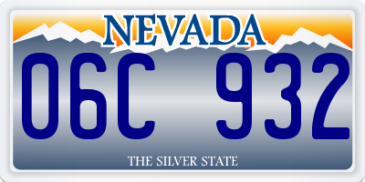 NV license plate 06C932