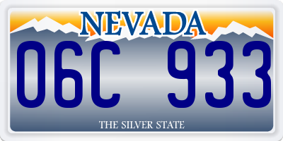 NV license plate 06C933