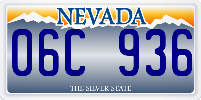 NV license plate 06C936