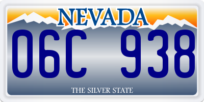 NV license plate 06C938