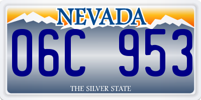 NV license plate 06C953