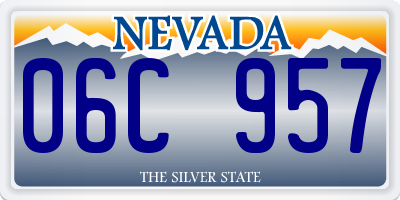 NV license plate 06C957
