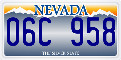 NV license plate 06C958